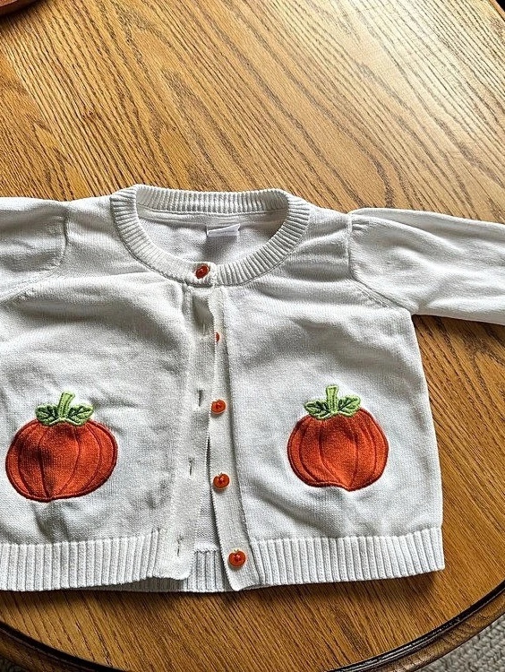 3T Gymboree Lil' Pumpkin White Cardigan Girls